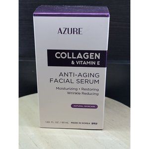 Azure COLLAGEN & VITAMIN E ANTI-AGING FACIAL SERUM, 1.7 Oz. New NO WRINKLES